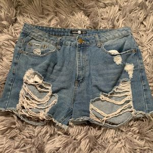 Boohoo denim shorts